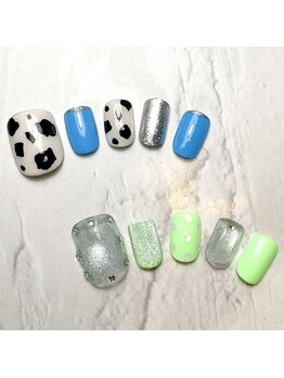 タネモト(Tanemoto)/8月定額フットネイル¥9300
