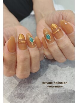 プライベート ネイルサロン マーマ(murmur)/ターコイズネイル