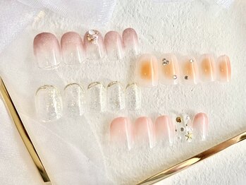 ネイルビューティーサロン パンドーラ 西明石店(Pandora)の写真/【高技術&リーズナブルで通いやすい★】初めての方にもオススメ◎ラメグラ・カラーグラデーション¥4500