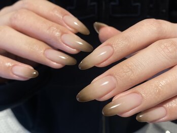 シェルネイル(SHELL NAIL)/コーヒーグラデ/staff:hirahara