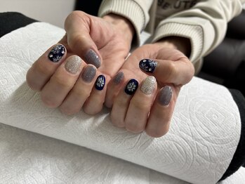 ムギモ(MUGIMO)/雪の結晶　冬ネイル
