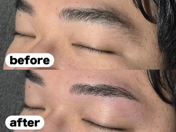シェリム(CHERIM)の写真/【男の身だしなみ】ビジネスもプライベートも清潔感で差がつく。プロの眉WAX×ヒゲで洗練された印象へ！
