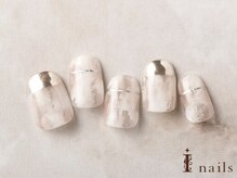 アイネイルズ 横浜EAST店(I-nails)/もやもやメタリックハーフミラー
