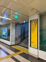 紬麦 栄店(tsumugi)/【道案内】13番出口を出ます