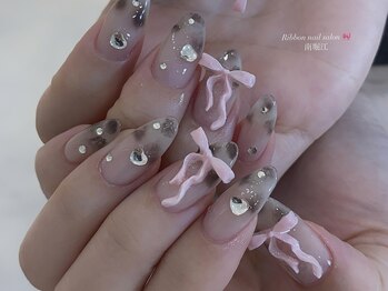 リボン(RIBBON)/秋にしたいネイルデザイン