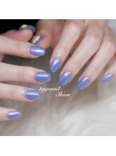 たゆ ネイル(たゆnail)/パラジェルキラキラブルーネイル