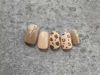 カラ ネイル 中津店(calla nail)/アニマル柄×マット