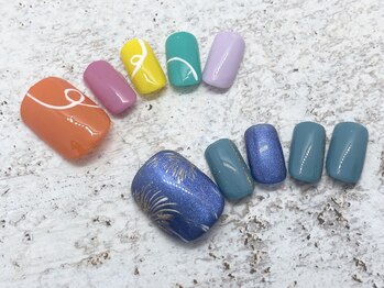 タネモト(Tanemoto)/7月フットネイル¥7700