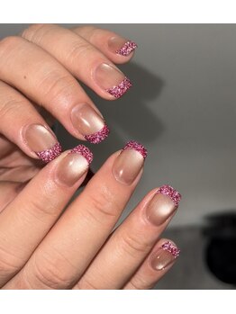 ペロ 名古屋(pelo)/フラッシュフレンチネイル