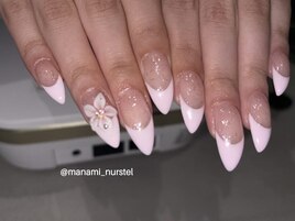 3Dお花アートフレンチネイル