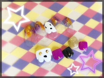 ネイルサロン ブリオン(Nail Salon Bullion)/ハロウィンゴーストネイル