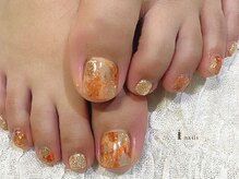 アイネイルズ 渋谷店(I nails)/インクマーブルフット￥8980