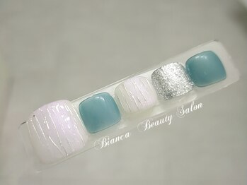 ビアンカ(Bianca)/夏フットネイル ミラーアート
