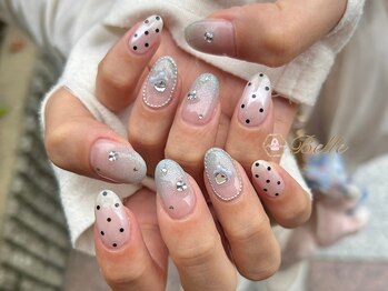 ドット×水色♪