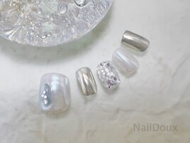 ミラーホログラムフットネイル