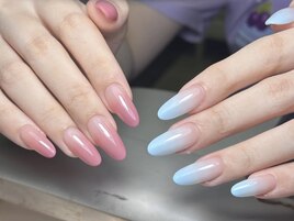 夏ネイル　カラーグラデーション