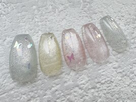 パステルバタフライネイル