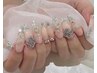 【モデル】 ガラスフレンチ/ミラーフレンチネイル