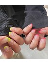 アシンメトリーラメフレンチ