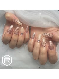 豹柄ネイル