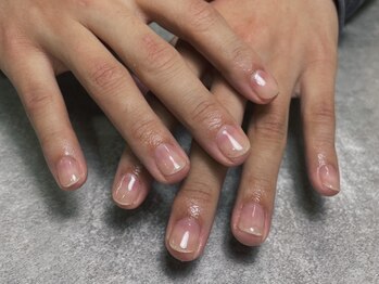 オムネイル 渋谷(HOMME NAIL)/クリアジェルネイル ¥4.400