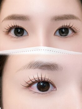 メロウ(mellow)の写真/【派手すぎないけど盛れるを実現★】マツエク×まつげパーマ＊やりすぎない抜け感と透明感のある目元に♪
