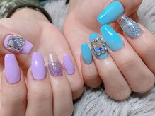 リッチネイル(Rich Nail)/スカルプ ちぐはぐデザイン