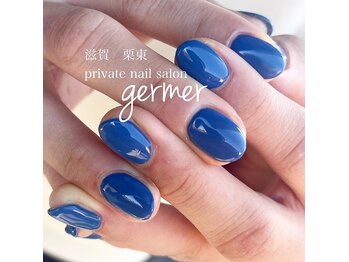 ジェルメ(germer)/濃い目ブルーで大人ワンカラー！