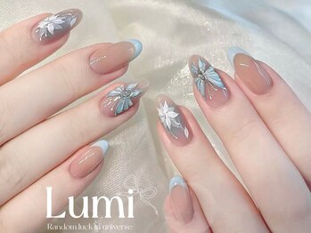 Lumi Nail 大宮東口店 ～韓国ネイル・ワンホンネイル・スカルプネイル～/上品フラワーアートネイル