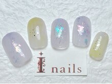 アイネイルズ 梅田店(I nails)/くすみシアーニュアンス￥7700