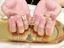 ルレーブ(LE REVE)/チークネイル×大きめ蝶々