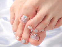 足元キラキラフットネイル！【六本木/長さ出し/パラジェル】