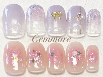 ジェンマーレ 青葉台店(Gemmare)の写真/ソフトジェルオフ無料！アート豊富なハンドキャンペーンネイル¥7,450で上品な指先に☆カラー変更もOK♪