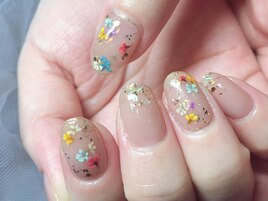 春　夏押し花ネイル