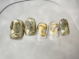 深緑ネイル