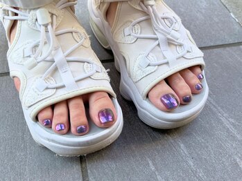 シーハウス(c house)/フットネイル　オーロラネイル