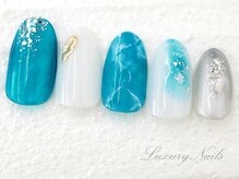 ラグジュアリーネイルズ オオミヤ(Luxury Nails Omiya)/爽やか*ブルーカラー