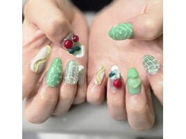 クリームソーダネイル
