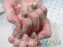 ネイルアンドまつ毛エクステ ルーナ 八王子店/☆グリーンマグネットネイル☆