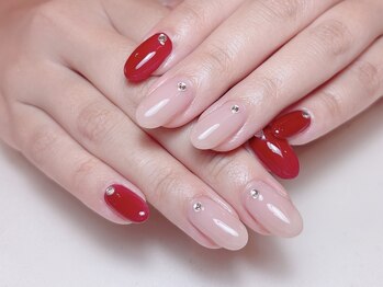 シンプルキラキラネイル☆