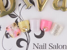 フラワーフットネイル