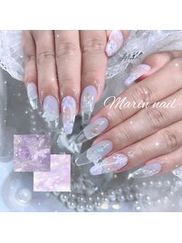 涼しげネイル