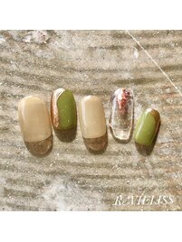 縁どりミラーネイル