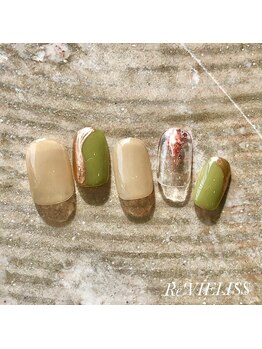 縁どりミラーネイル