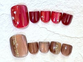 秋色♪★フットネイル¥8500