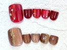 秋色♪★フットネイル¥8500