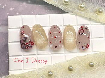 キルティングネイル　ハート