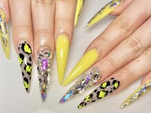 エムネイル(M-Nail)/★イエローレオパードネイル★