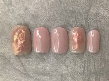 カラネイル 南森町店(calla nail)/ナチュラルピンク×オーロララメ