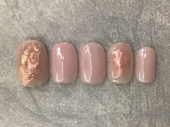 カラネイル 南森町店(calla nail)/ナチュラルピンク×オーロララメ